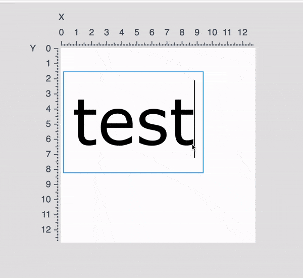 The new Text tool shows a bounding box around your text to make text placement more exact.